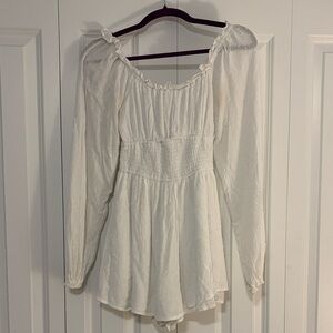 Hollister Long Sleeve Romper Dress